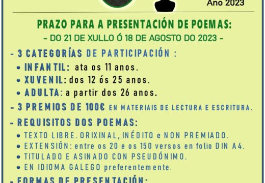 O Concello convoca a 17ª edición do certame de poesía Antón Zapata